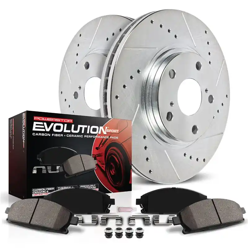 Livraison Express PowerStop | Z23 Evolution Sport Disc Brake Pad & Rotor Kit - Avant - Protege / Protege5 Base 2.0L 2001-2003